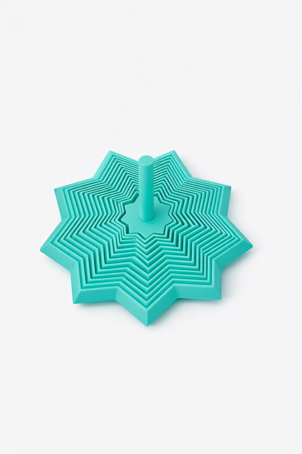 Teal star spiral fidget spinner